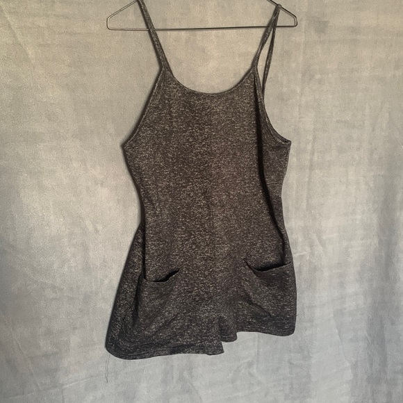 Faded gray tone shorts romper - Picture 2 of 4